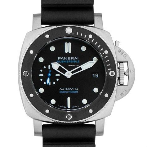 panerai submersible automatic black dial 42 mm men's watch pam00683|panerai 42mm dive watch.